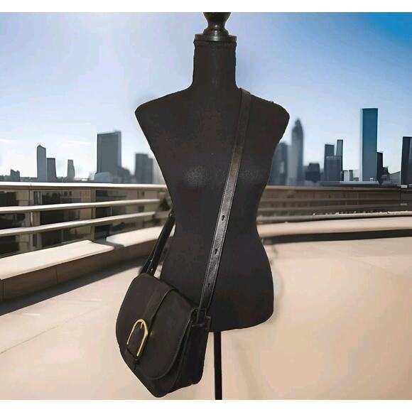 Fossil Handbags - Fossil Wiley leather Saddle Bag Crossbody Black 9.5x8.5x4